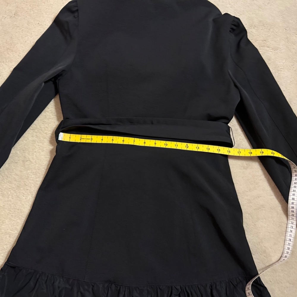 Bebe Satin Ruching Details Trim Trench Coat, Size M - Picture 16 of 16